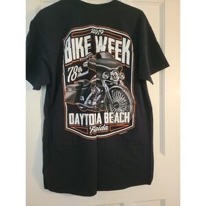 Daytona Beach 2019 78th Black Annual Bike Week L t-shirt.  EUC
